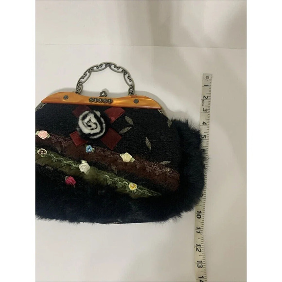 Sassi Cindi Collection Unique Whimsy Goth Fairy Goth Handbag Furry Boho - Picture 12 of 12